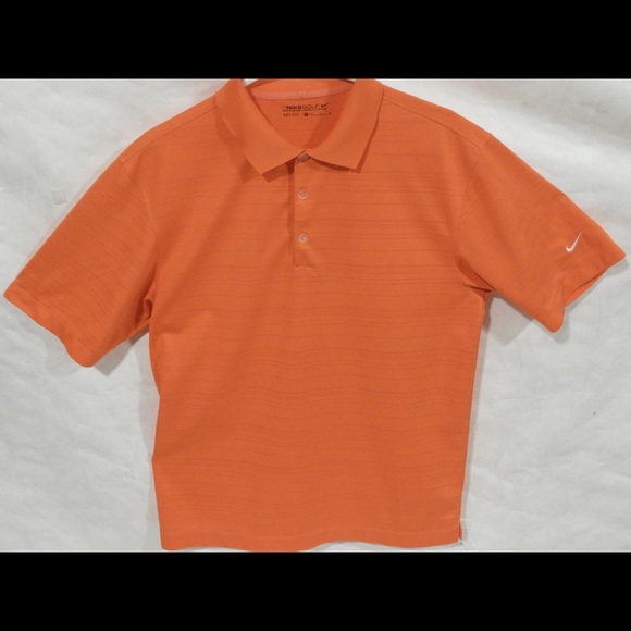 Orange Nike polo T-shirt Dri-Fit Size: M - Picture 1 of 4
